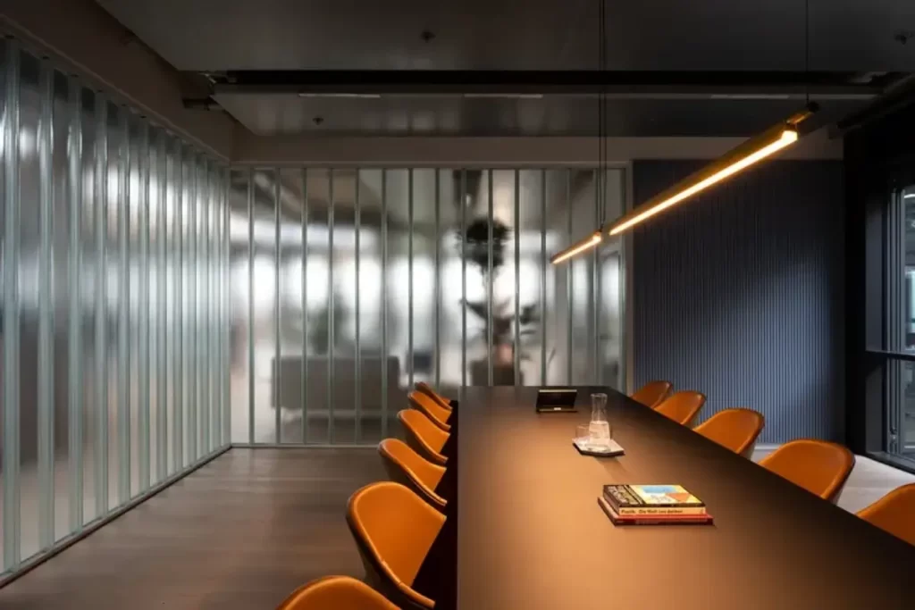 اتاق کنفرانس در یک شرکت آلمانی با طراحی مدرن و فوق العاده