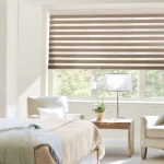 پرده زبرا اتاق خواب ظاهر مدرن و زیبایی داره