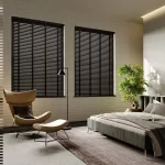 پرده کرکره چوبی اتاق خواب