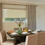 ترکیب پرده پانچ و شید بعنوان پرده اسپرت پذیرایی