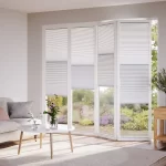 پرده پلیسه با نصب داخل قاب چسبیده به در