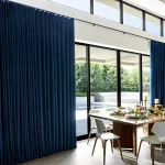 پرده پذیرایی سورمه ای